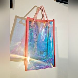 Bath & Body Works iridescent barbiecore princess core 90s small rectangular tote
